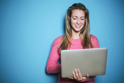 Vrouw met laptop